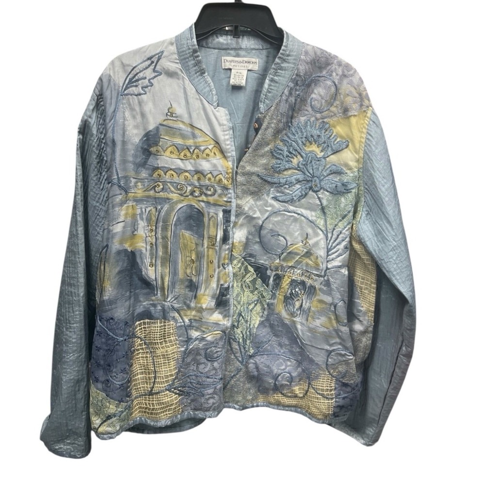Drapers & Damon's Jacket Women's Size PXL‎ Mixed Media Artsy Embroidery